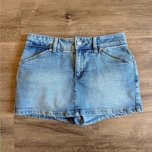Garage denim mini skort